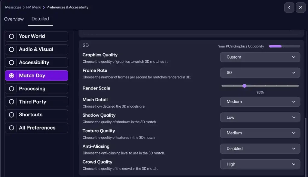 Best Graphics Settings for Low End PC FM26